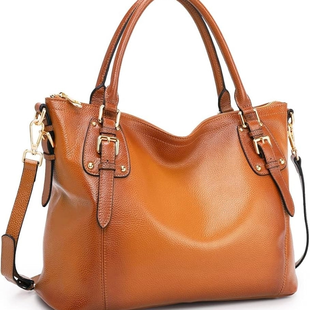 Chic Brown Leather Shoulder Bag